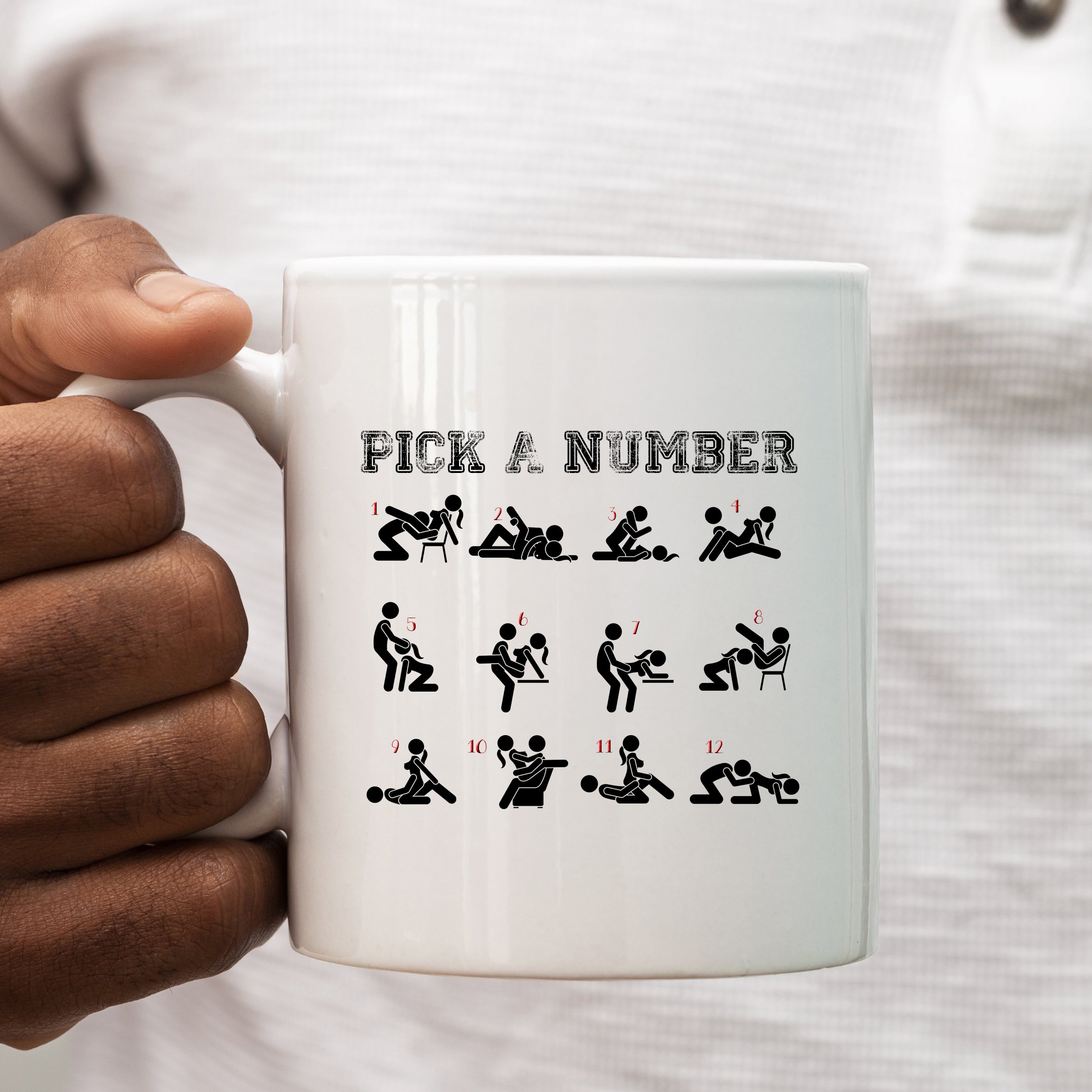 Pick a Number Mug, Sex Positions, Rude Funny Offensive Cup, Birthday G –  Denzie Digs