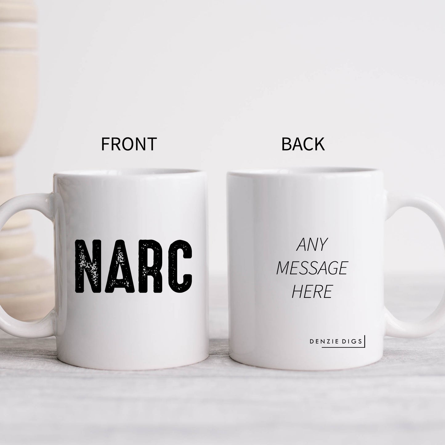 Narc Mug, Funny Offensive Narcisisstic Personality Disorder Joke, Personalised Gift Cup for Partner, Friend