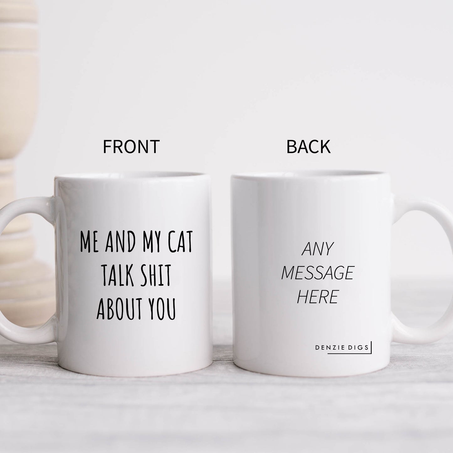 Me and My Cat Talk Shit About You Mug, Funny Offensive Hilarious Rude Personalised Gift Cup