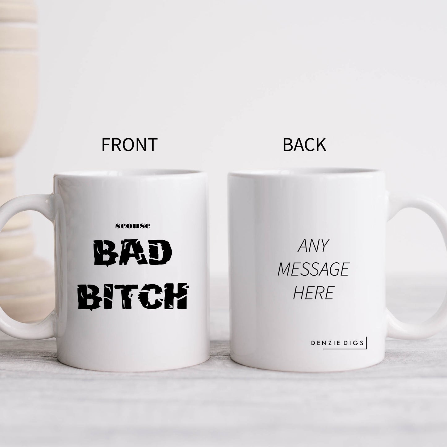 Scouse Bad Bitch, Funny Rude Motivational But Aggressive Joke Gift, Personalised Mug