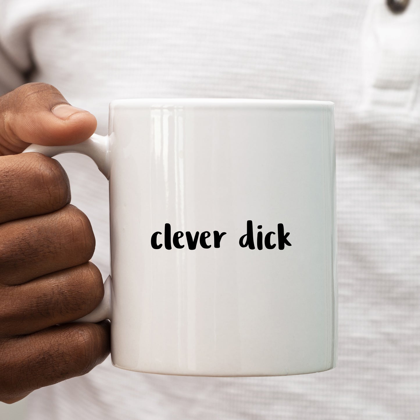 Clever Dick Mug, Funny Offensive Hilarious Rude Personalised Gift Cup