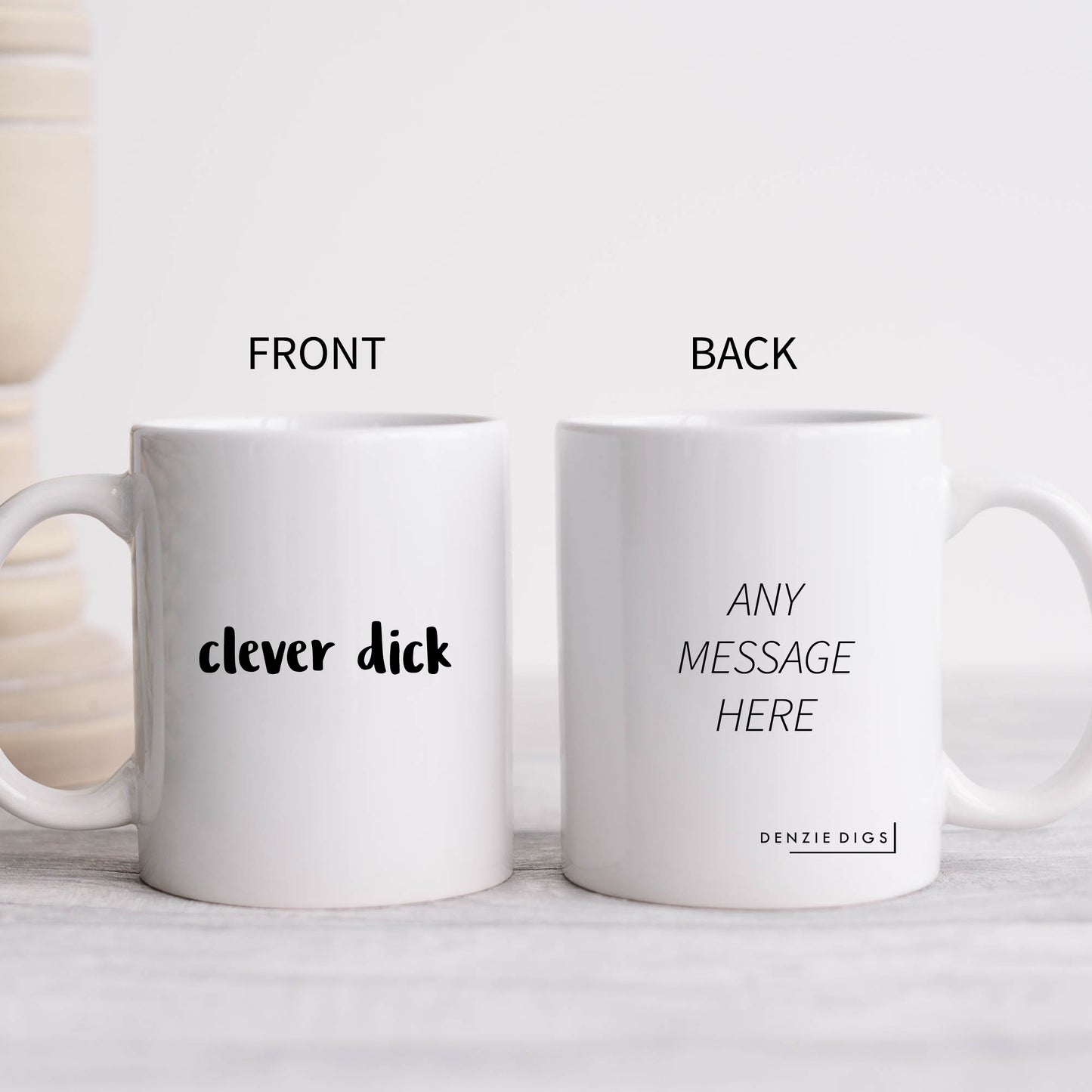 Clever Dick Mug, Funny Offensive Hilarious Rude Personalised Gift Cup