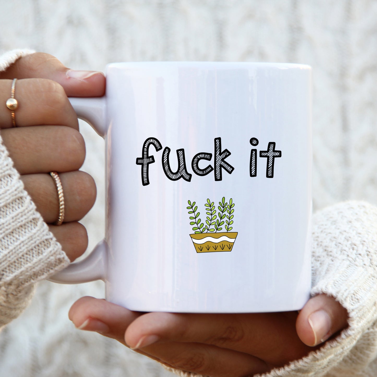 Fuck It Mug, Funny Offensive Hilarious Rude Personalised Gift Cup