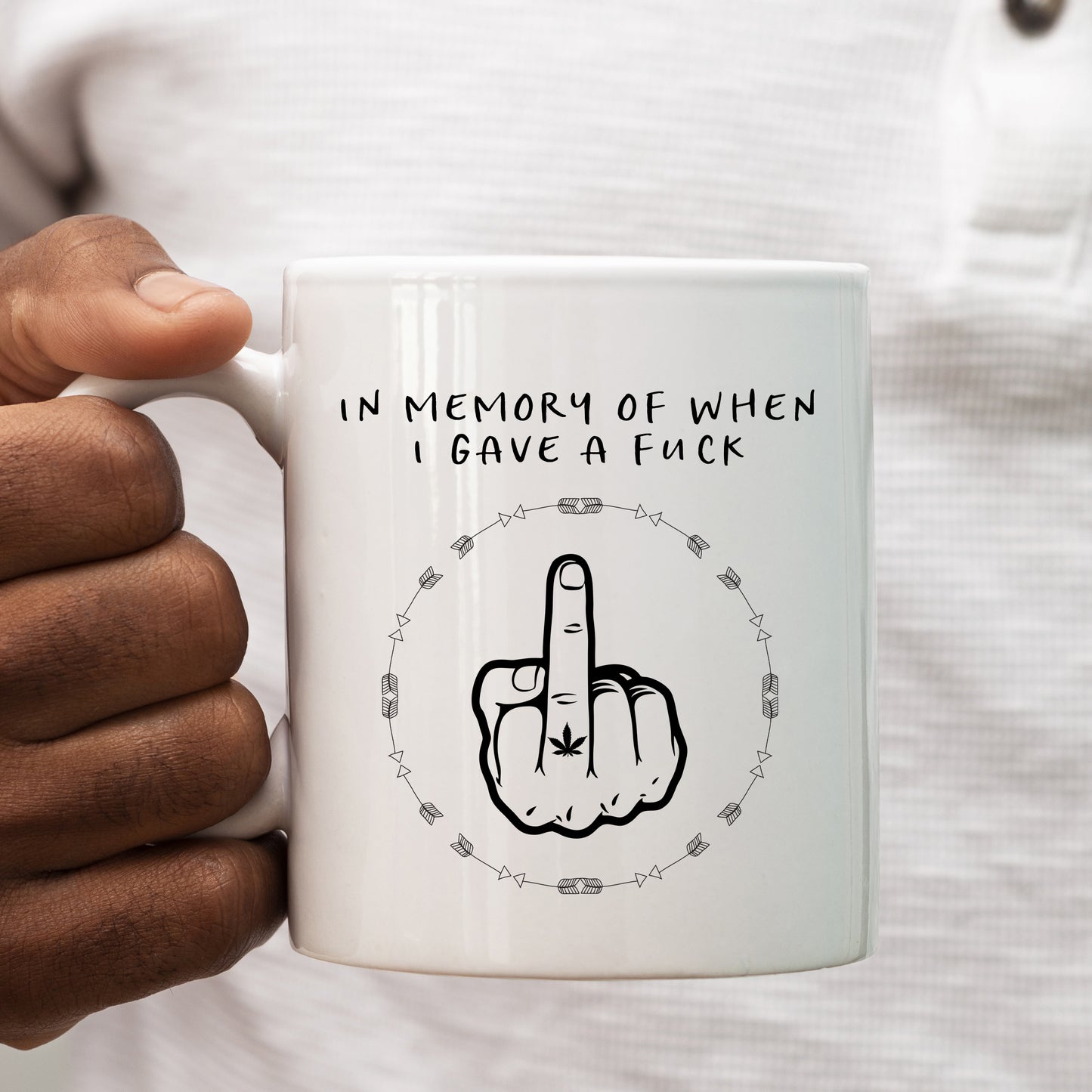 In Memory of When I Gave a Fuck Mug, Funny Offensive Gift Cup