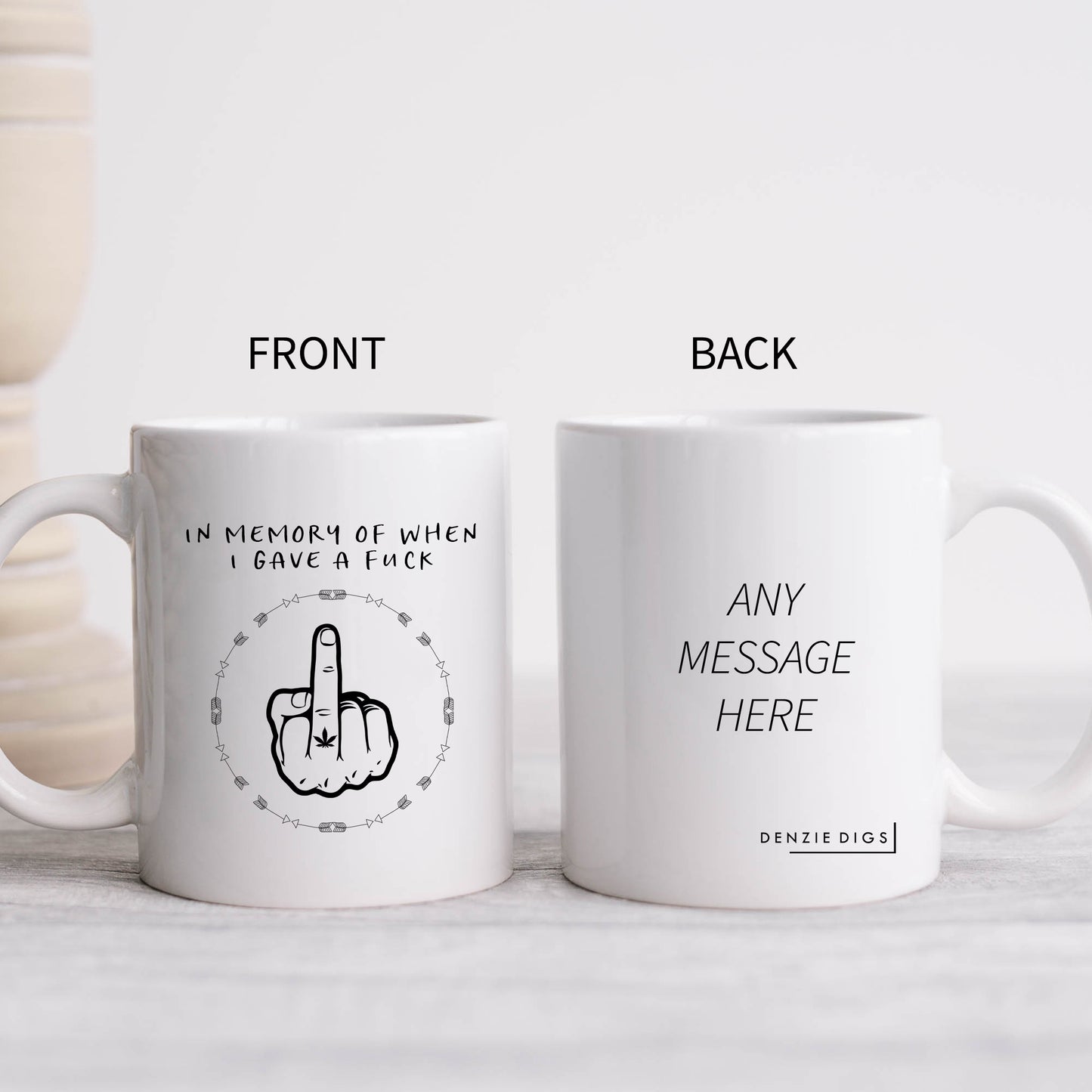 In Memory of When I Gave a Fuck Mug, Funny Offensive Gift Cup