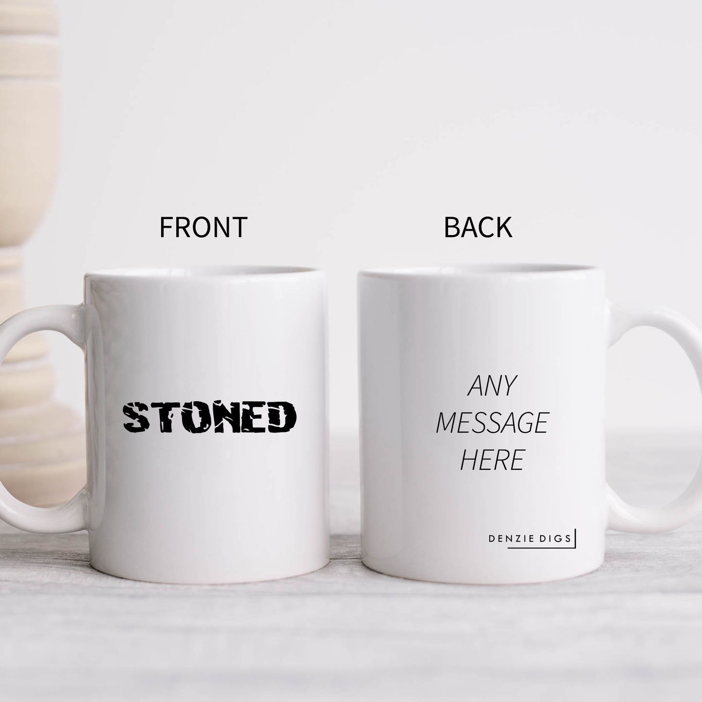 Stoned, High Joke Gift For Friend, Hilarious Personalised Mug