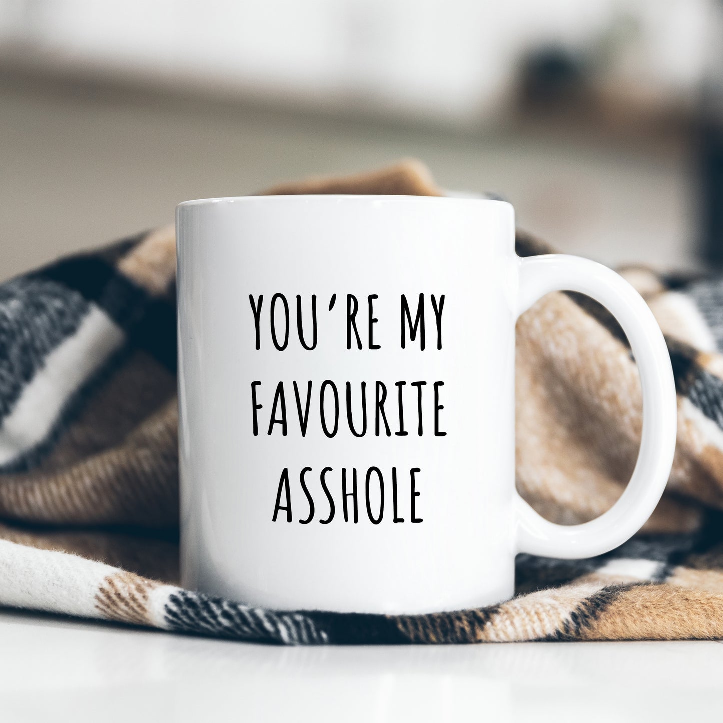 You're My Favourite Asshole, Funny Birthday Gift, Hilarious Offensive Personalised Mug