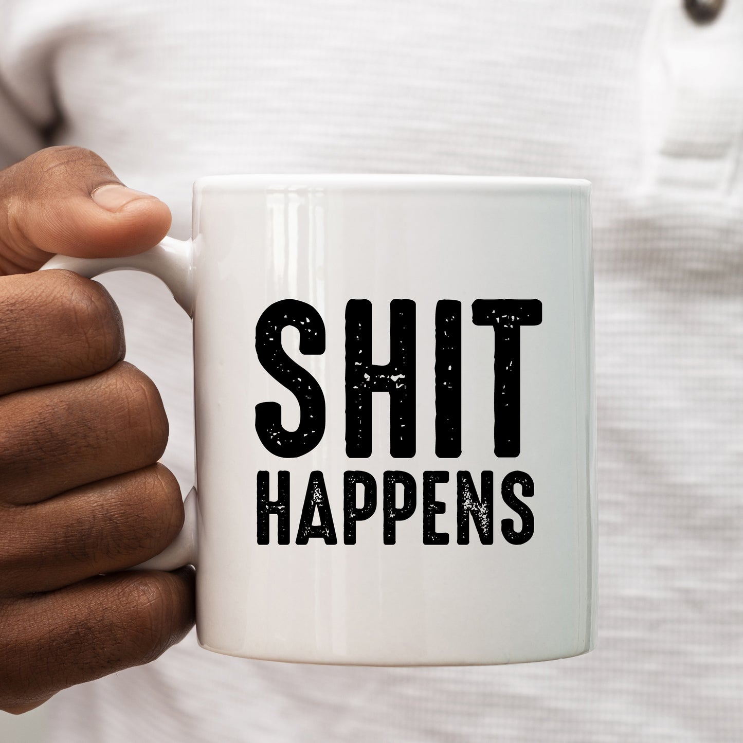 Shit Happens Mug, Funny Rude Personalised Gift Cup