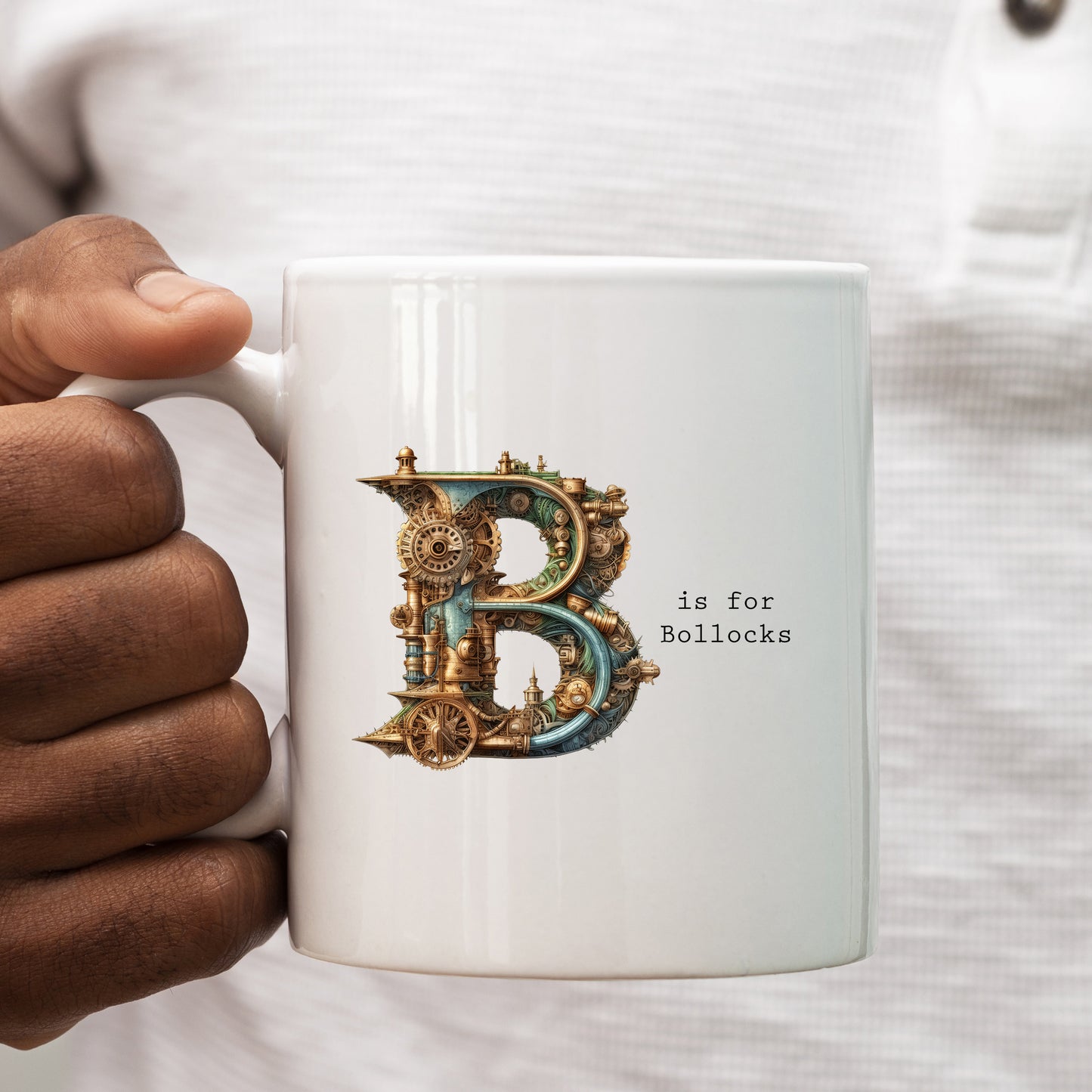 B is for Bollocks Mug, Funny Offensive Hilarious Rude Personalised Gift Cup