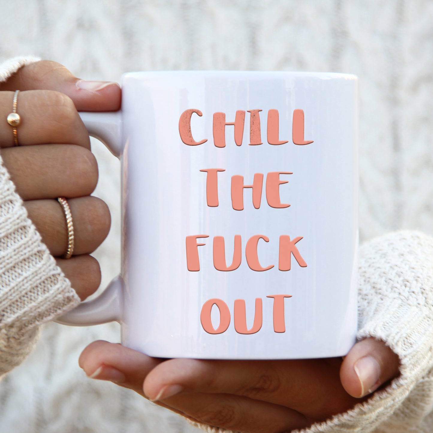 Chill The Fuck Out Mug, Funny Rude Personalised Gift Cup