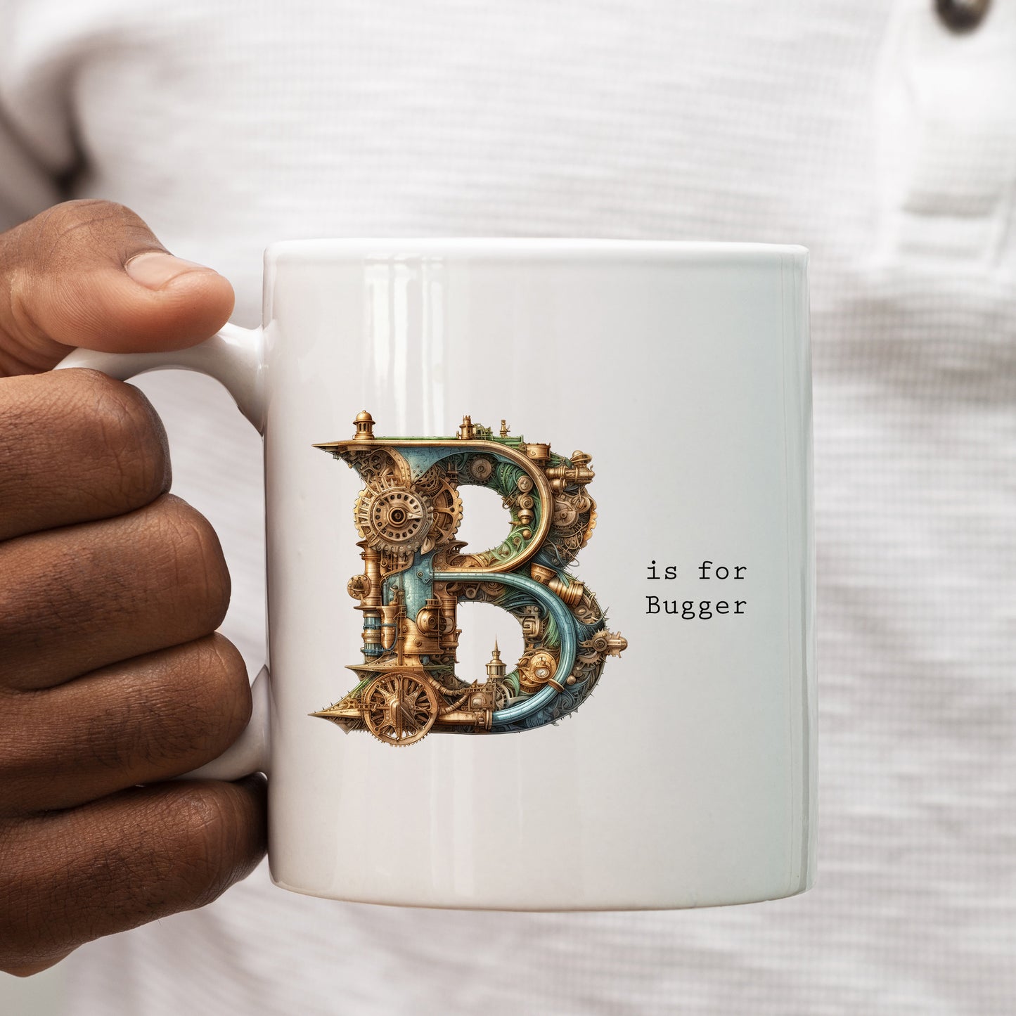 B is for Bugger Mug, Funny Offensive Hilarious Rude Personalised Gift Cup