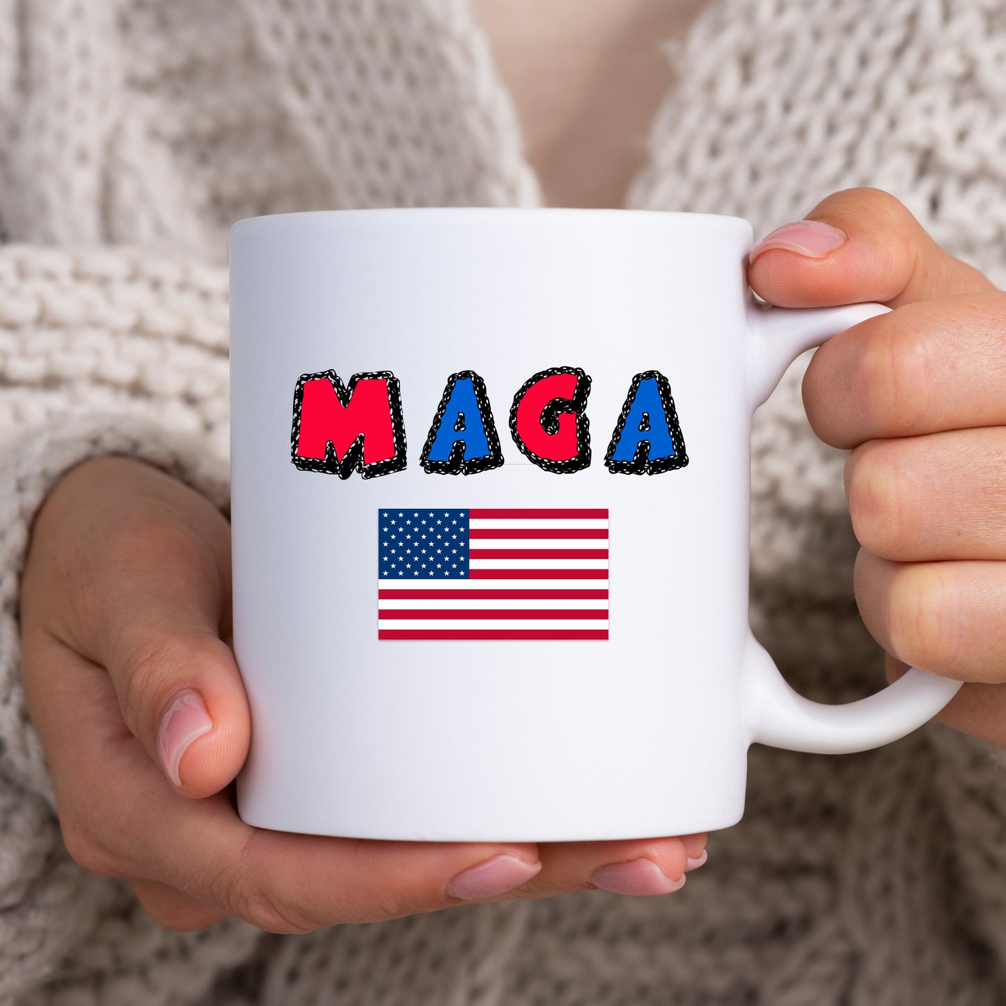 MAGA, American Political USA Patriot Customised President Trump Gift, Personalised Mug