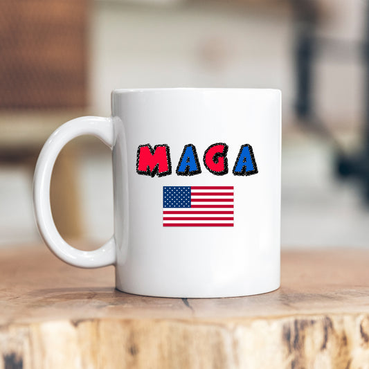 MAGA, American Political USA Patriot Customised President Trump Gift, Personalised Mug