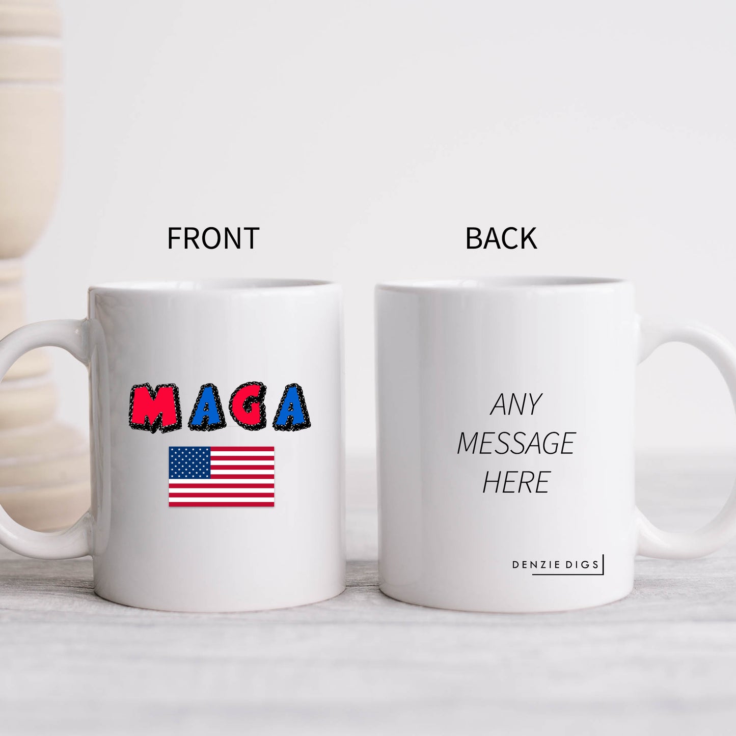 MAGA, American Political USA Patriot Customised President Trump Gift, Personalised Mug