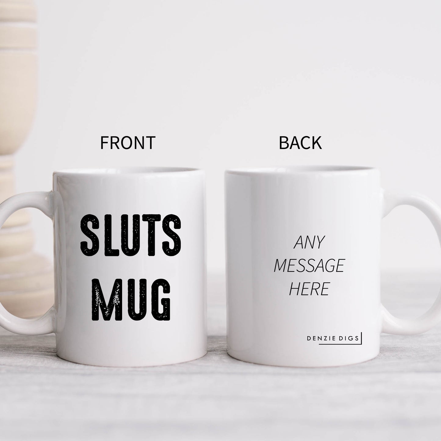 Sluts Mug, Hilariously Funny Birthday Gift, Offensive Personalised Mug