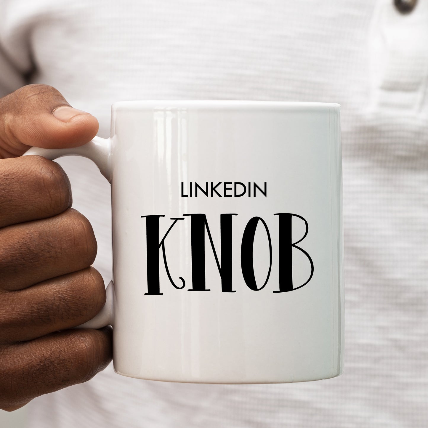 Linkedin Knob Mug, Funny Offensive Hilarious Rude Gift Cup