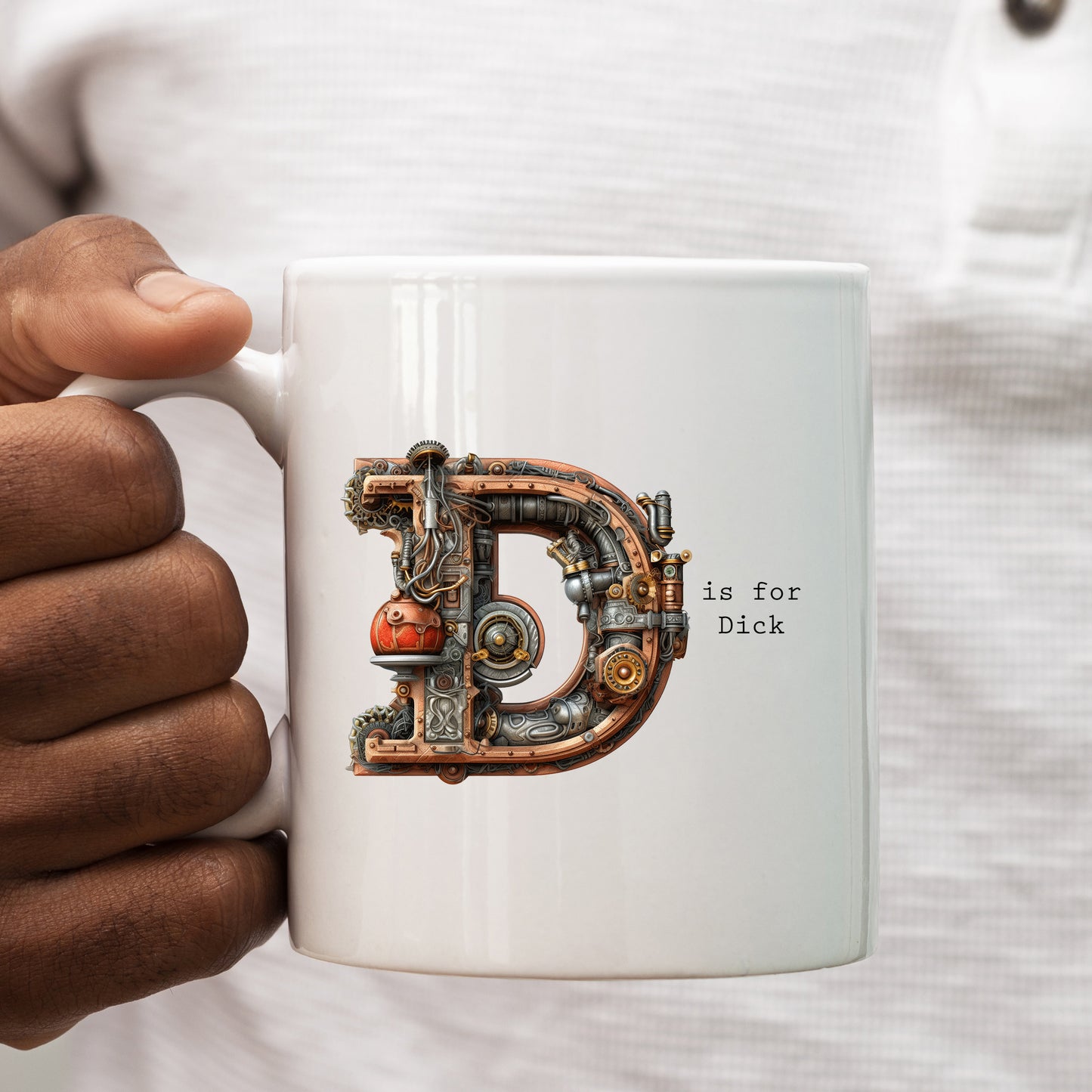 D is for Dick Mug, Funny Offensive Hilarious Rude Personalised Gift Cup