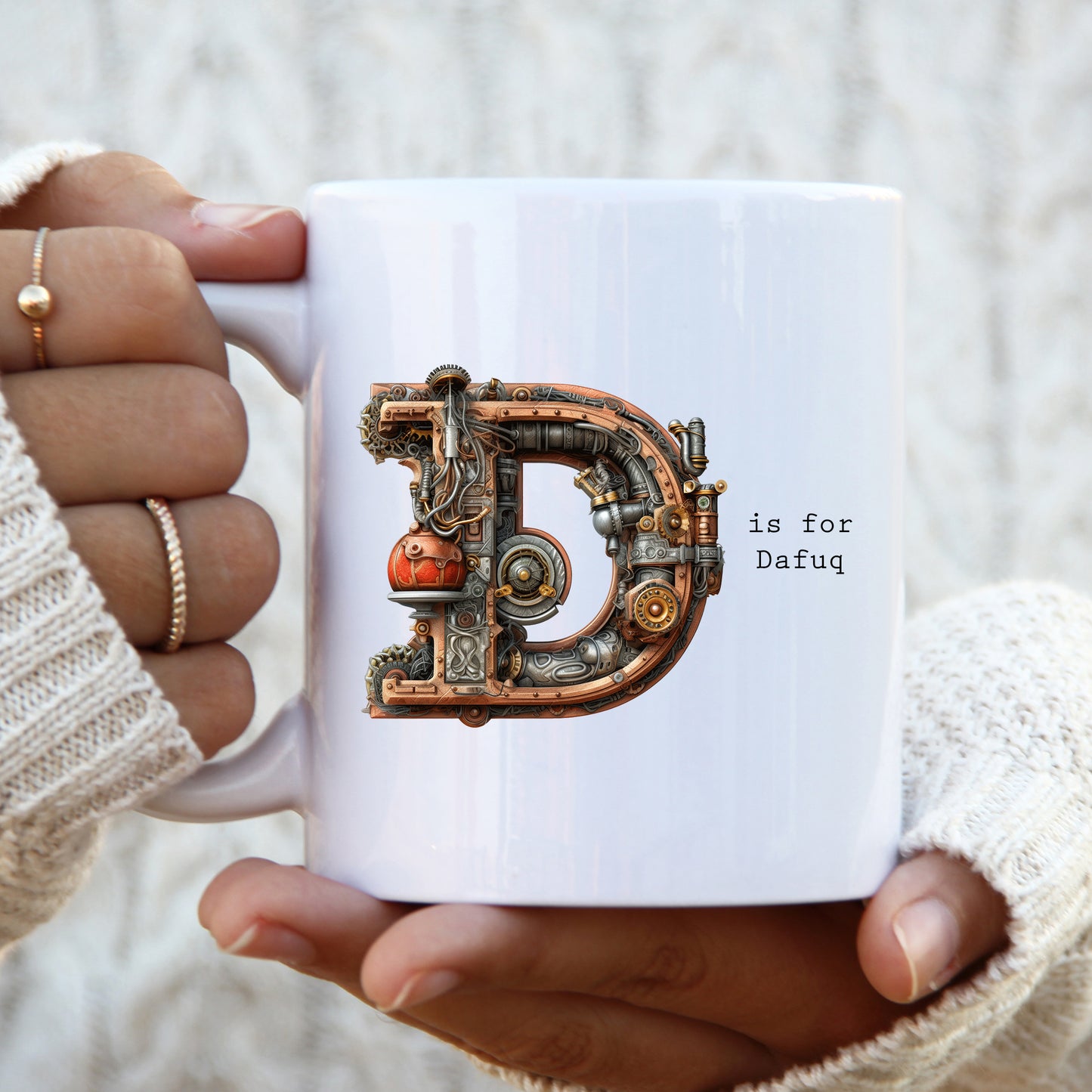 D is for Dafuq Mug, Funny Offensive Hilarious Rude Personalised Gift Cup