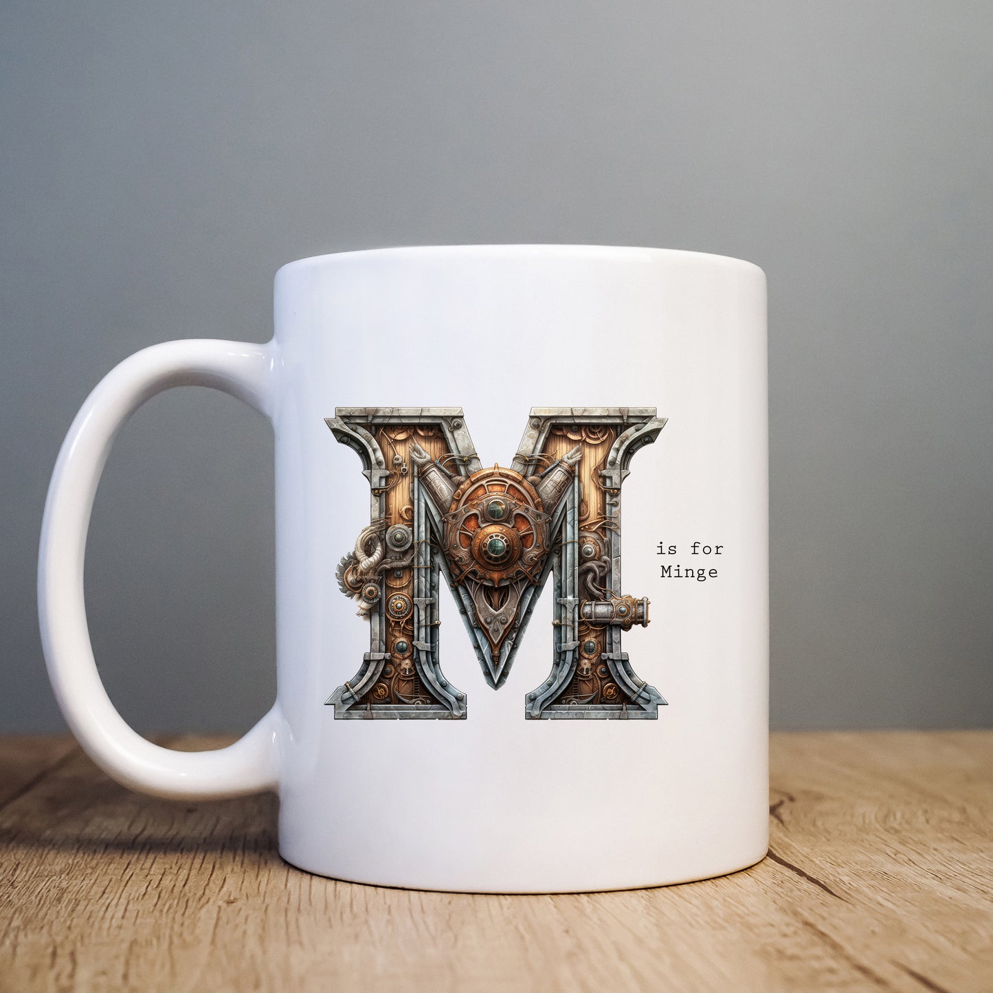 M is for Minge Mug, Funny Offensive Hilarious Rude Personalised Gift Cup