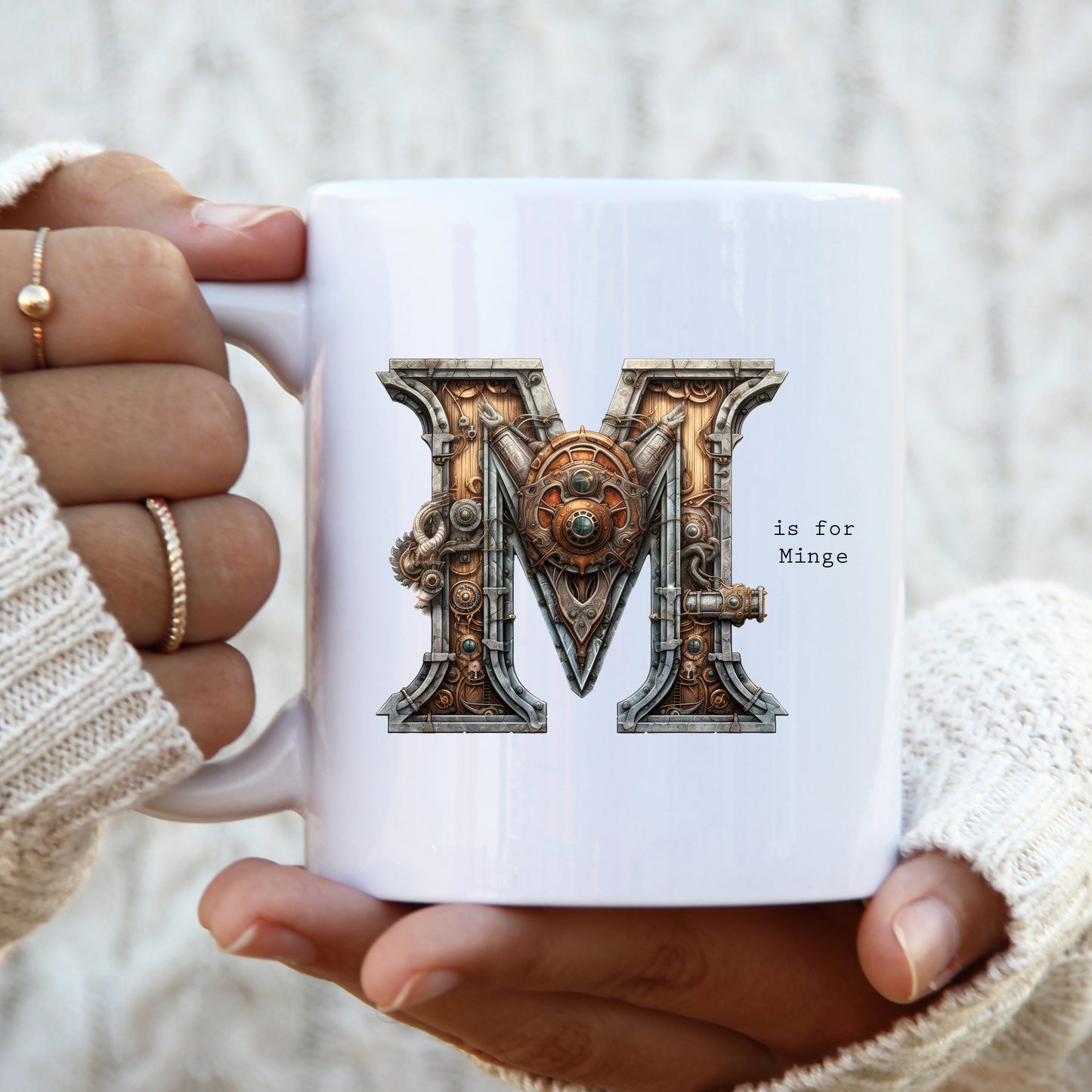 M is for Minge Mug, Funny Offensive Hilarious Rude Personalised Gift Cup