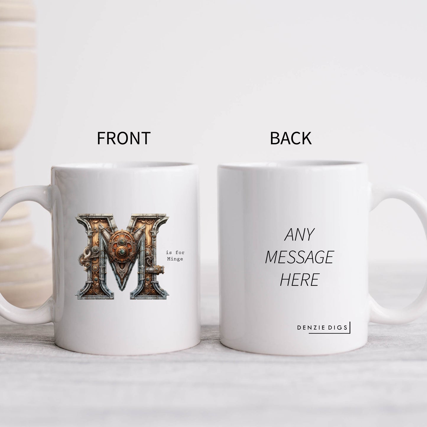 M is for Minge Mug, Funny Offensive Hilarious Rude Personalised Gift Cup