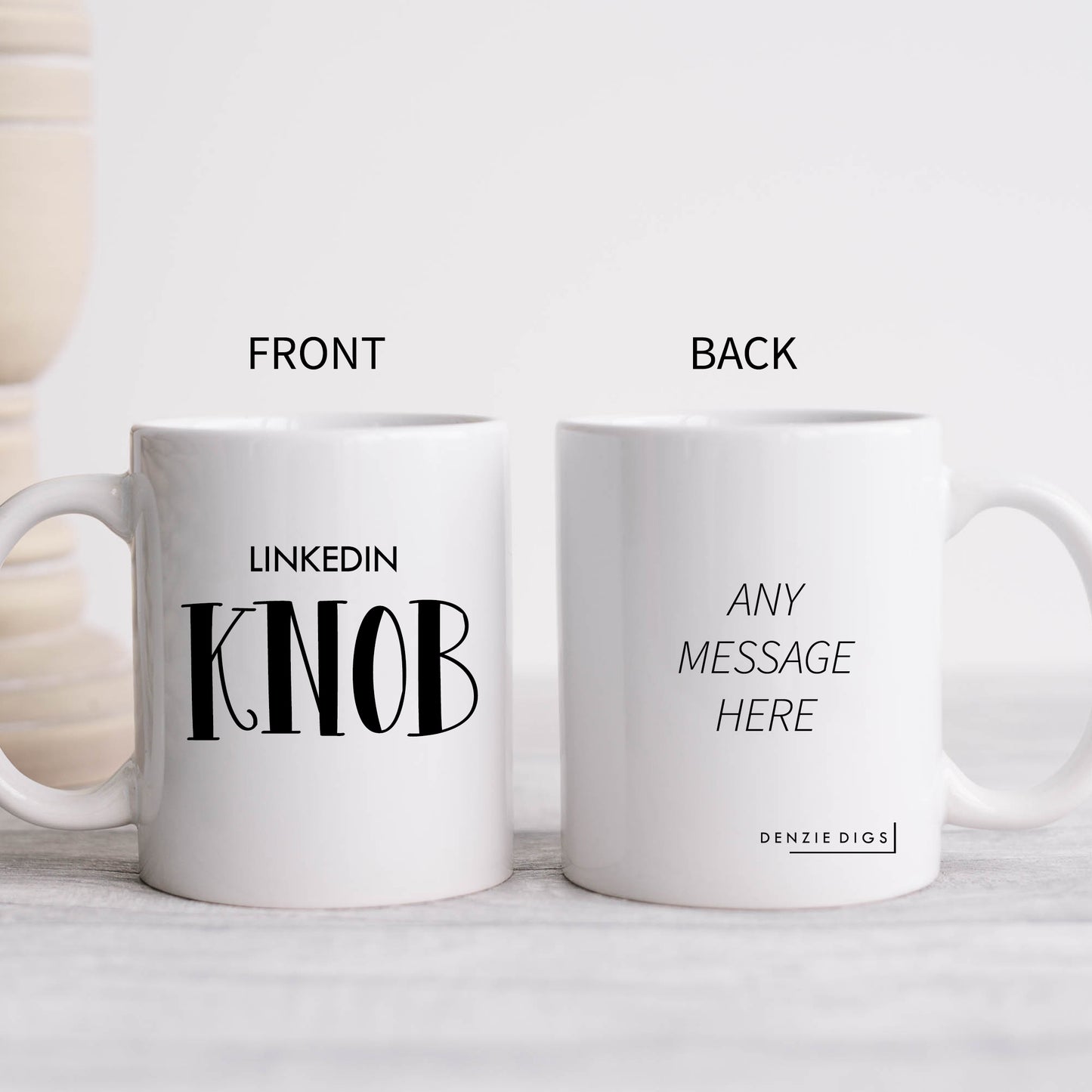 Linkedin Knob Mug, Funny Offensive Hilarious Rude Gift Cup