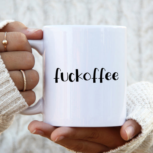 Fuckoffee Coffee Mug, Funny Gift Cup