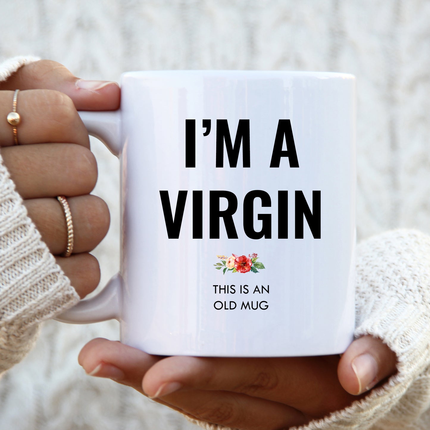 I'm A Virgin, This Is Old, Funny Flirty Customised Gift for Him or Her, Personalised Mug