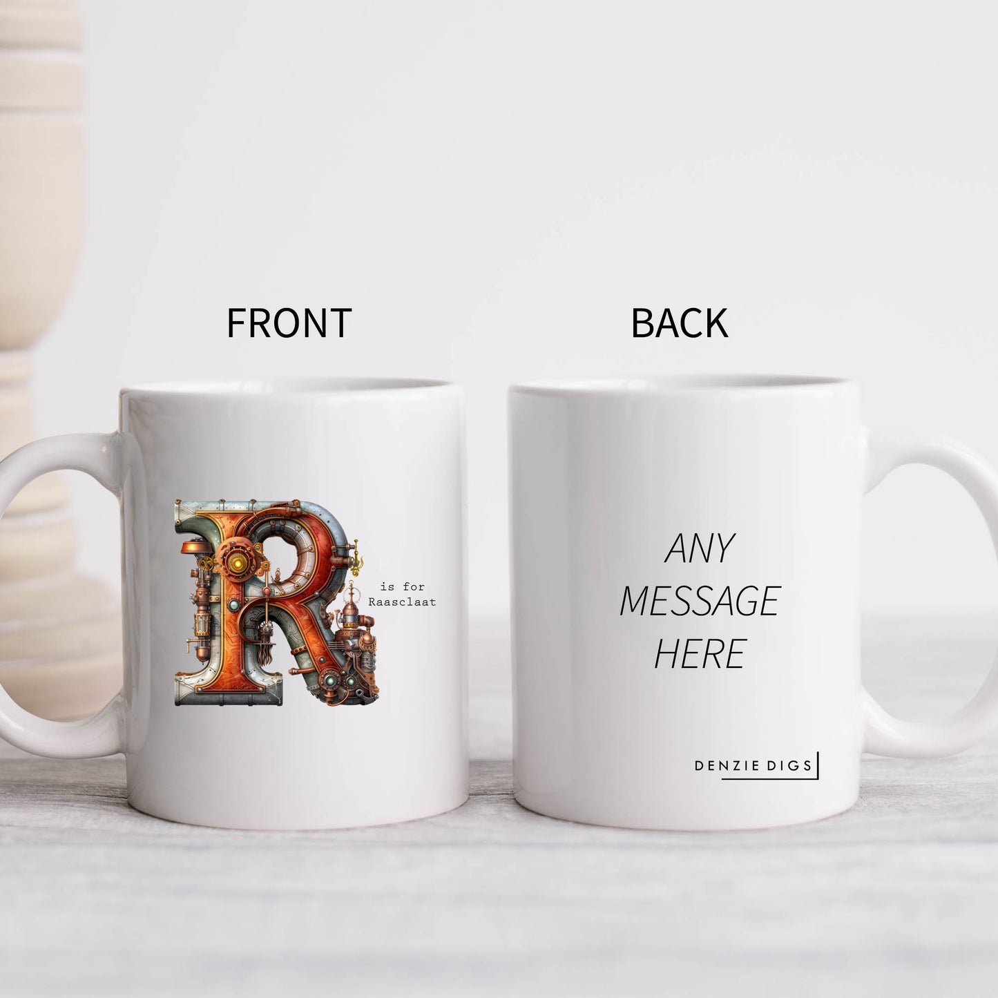 R is For Raasclaat Mug, Funny Offensive Hilarious Rude Personalised Gift Cup