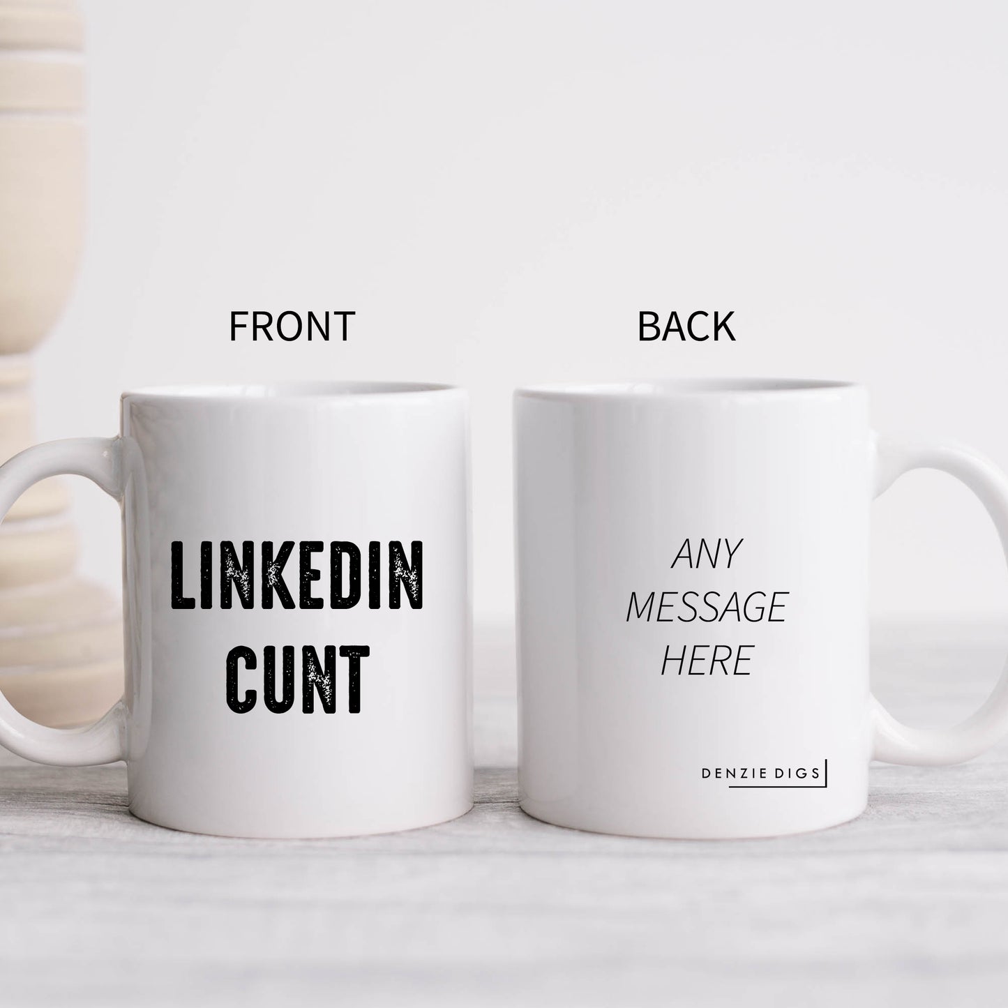 Linkedin Cunt Mug, Funny Offensive Hilarious Rude Personalised Gift Cup