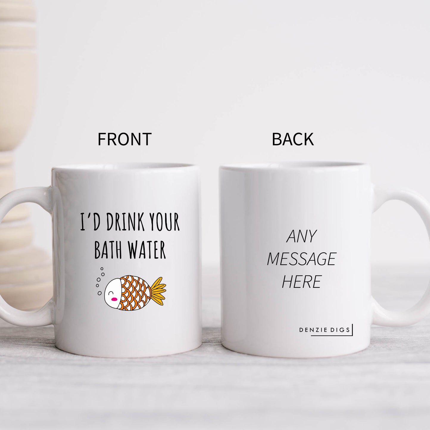 I'd Drink Your Bath Water Mug, Funny Rude Sexual Valentines Anniversary Gift Cup