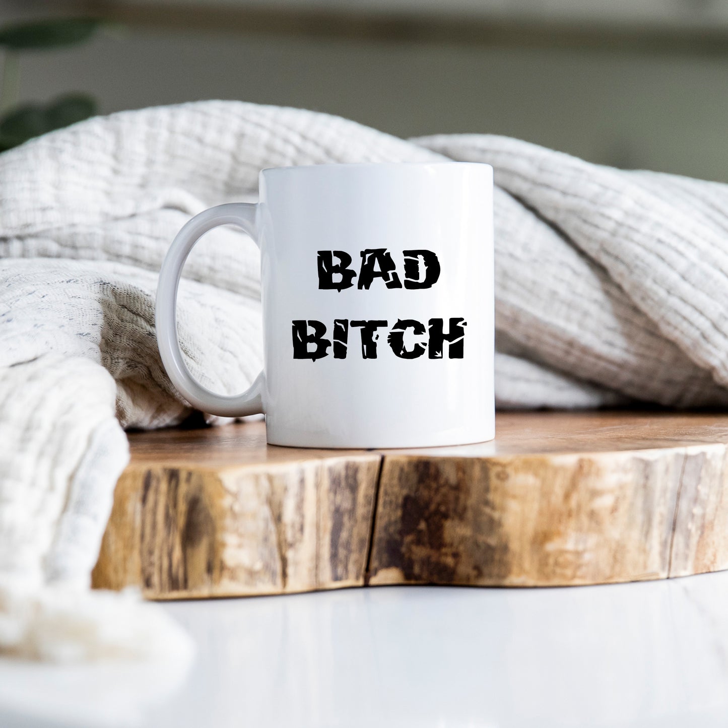 Bad Bitch, Funny Rude Motivational But Aggressive Joke Gift, Personalised Mug