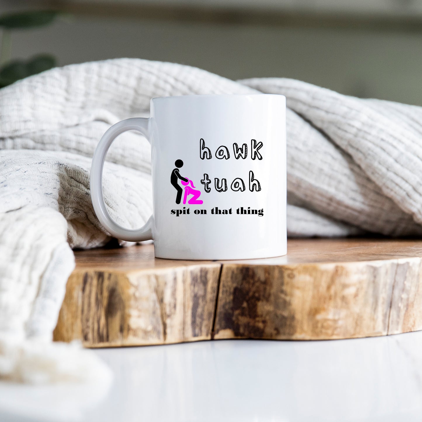 Hawk Tuah Spit On That Thing Sex Position Mug, Funny Rude Offensive Meme, Personalised Gift