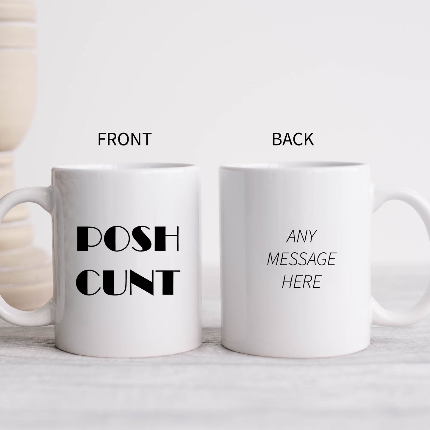 Posh Cunt Mug, Funny Rude Offensive Gift Cup