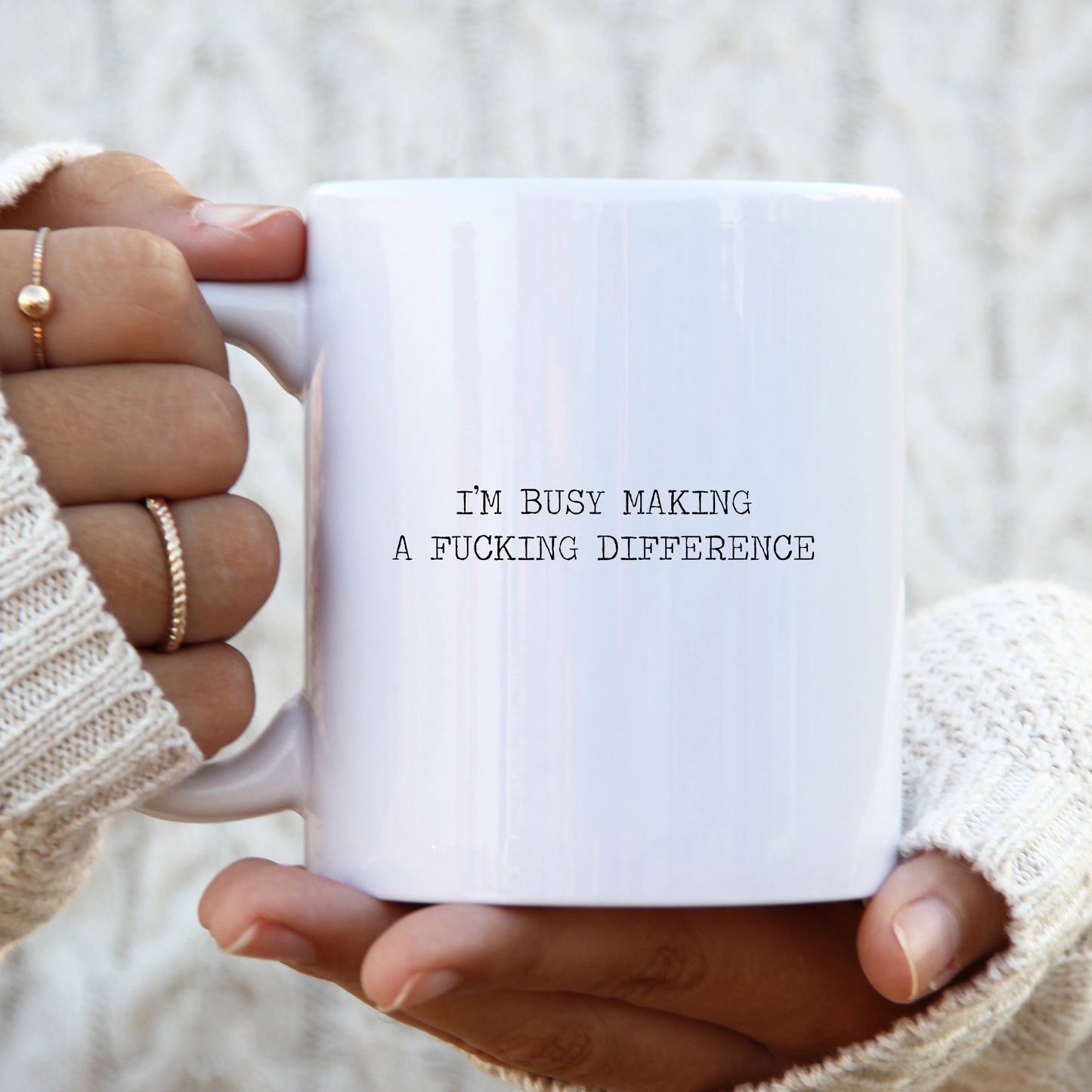 I'm Busy Making a Difference Mug, Funny Rude Work Gift Cup