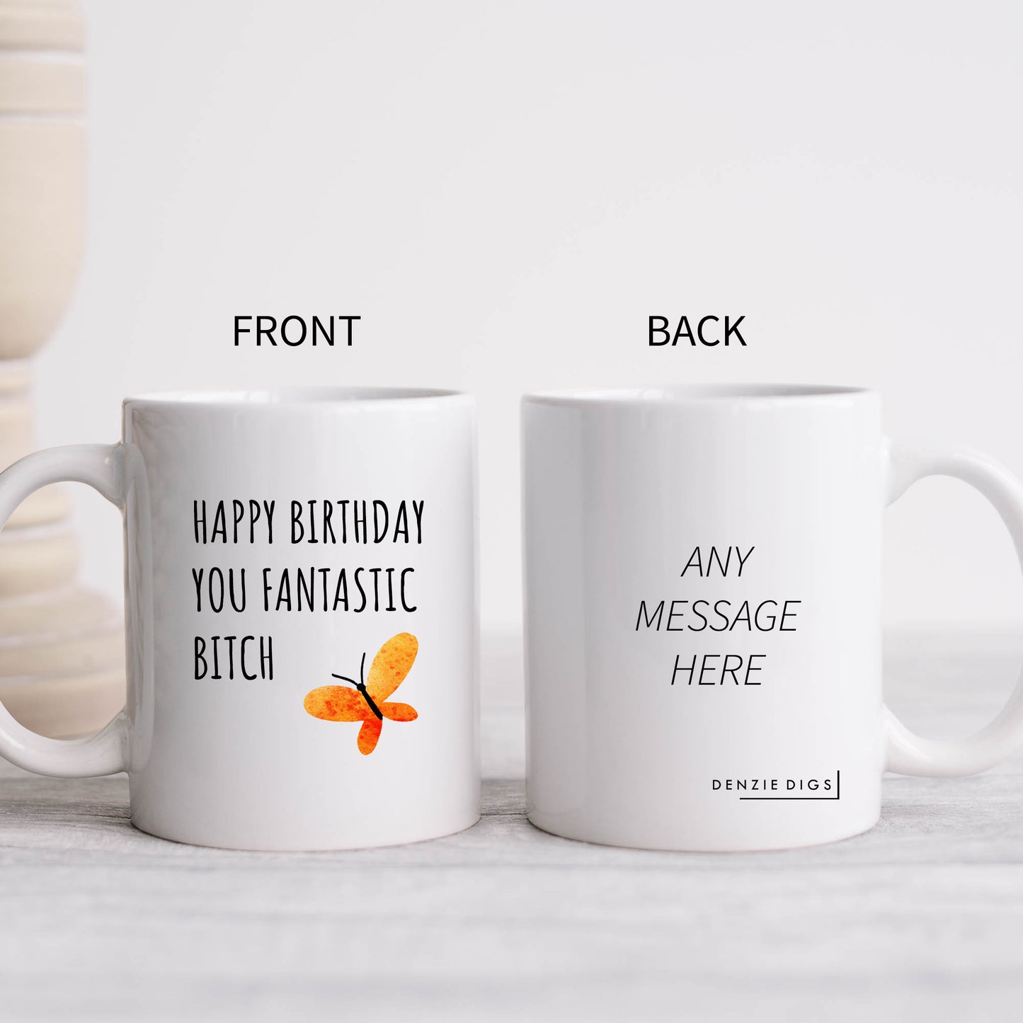 Happy Birthday You Fantastic Bitch Mug, Funny Rude Offensive Personalised Office Gift