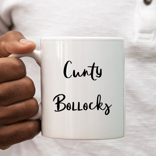 Cunty Bollocks Mug, Funny Rude Offensive Gift Cup