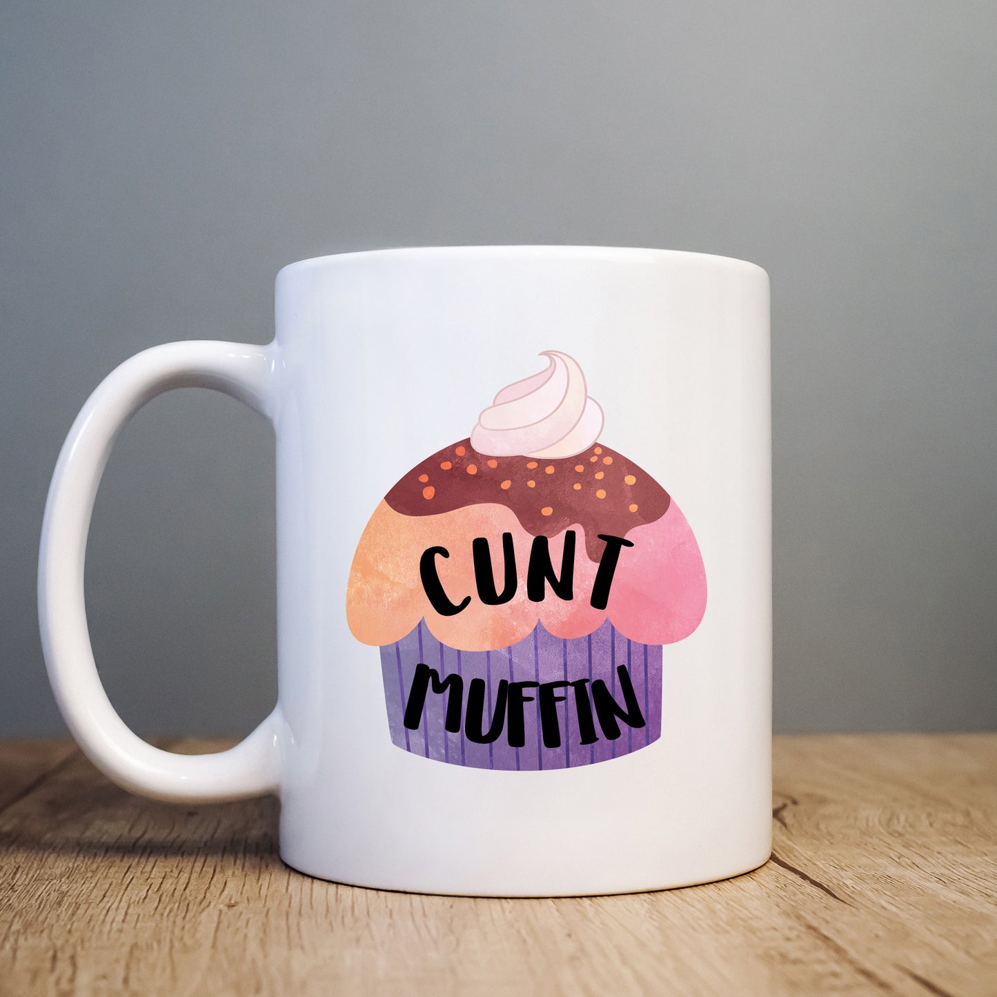 Cunt Muffin Mug, Funny Rude Offensive Gift Cup