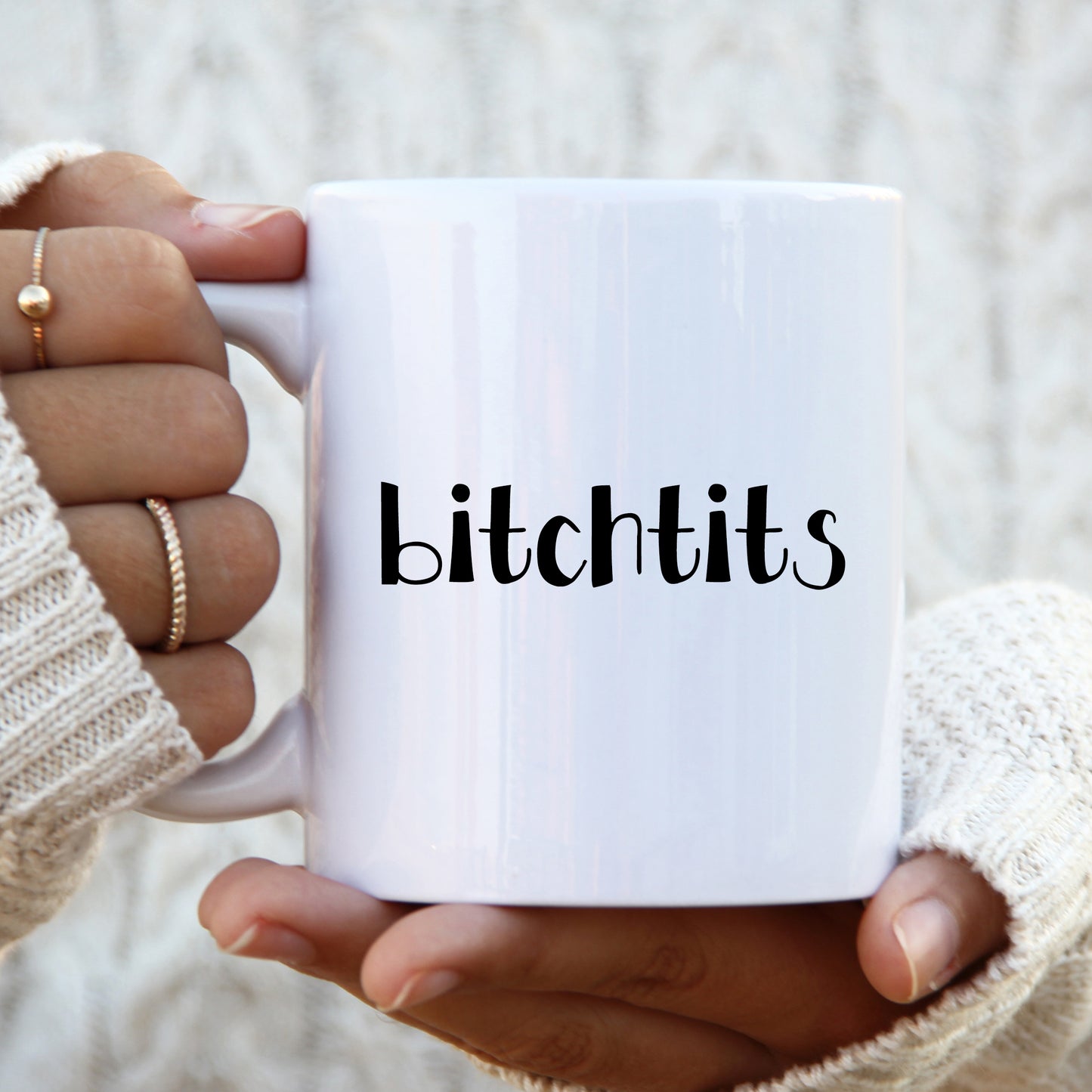 Bitch Tits Mug, Funny Gift Cup