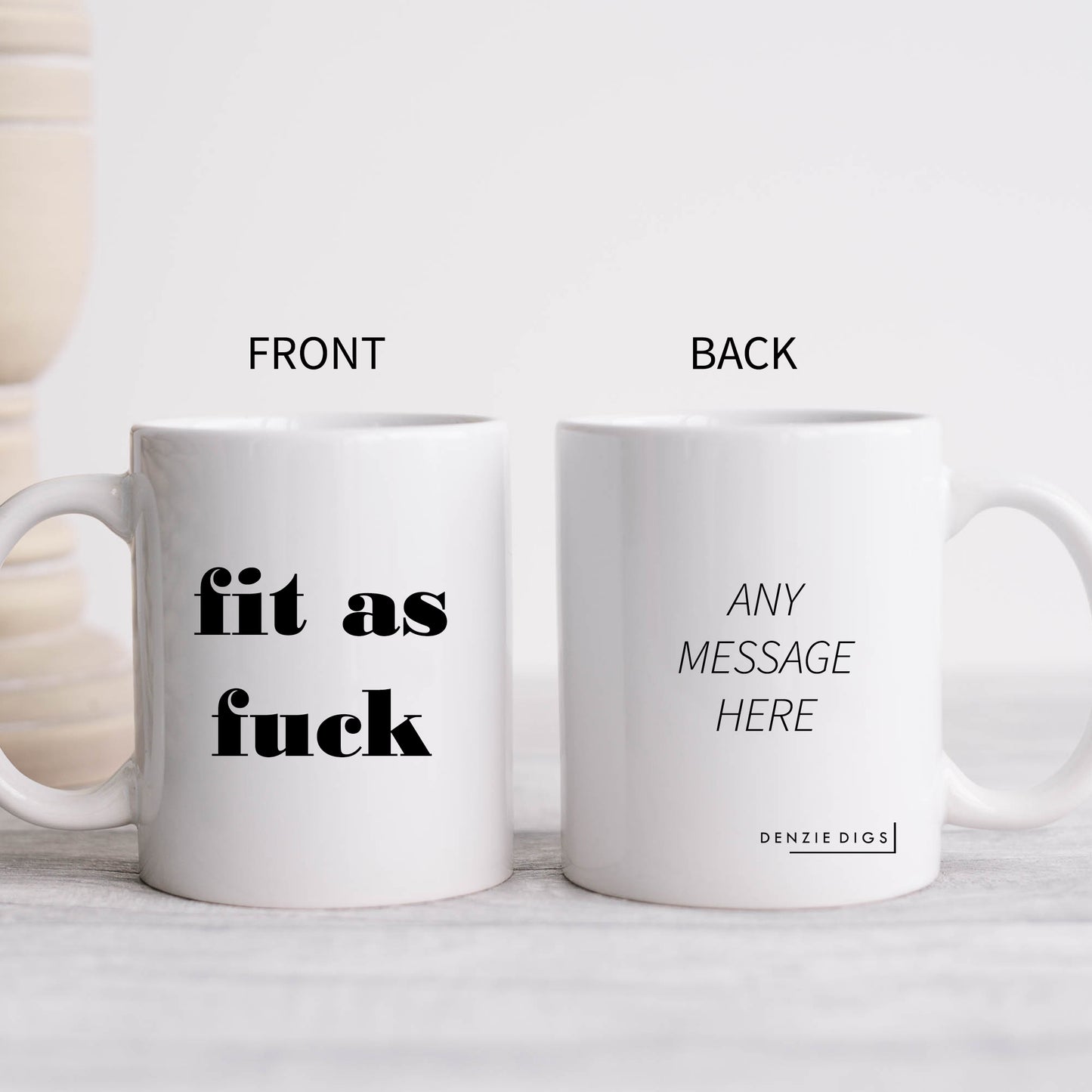 Fit as Fuck Mug, Funny Offensive Hilarious Rude Personalised Gift Cup