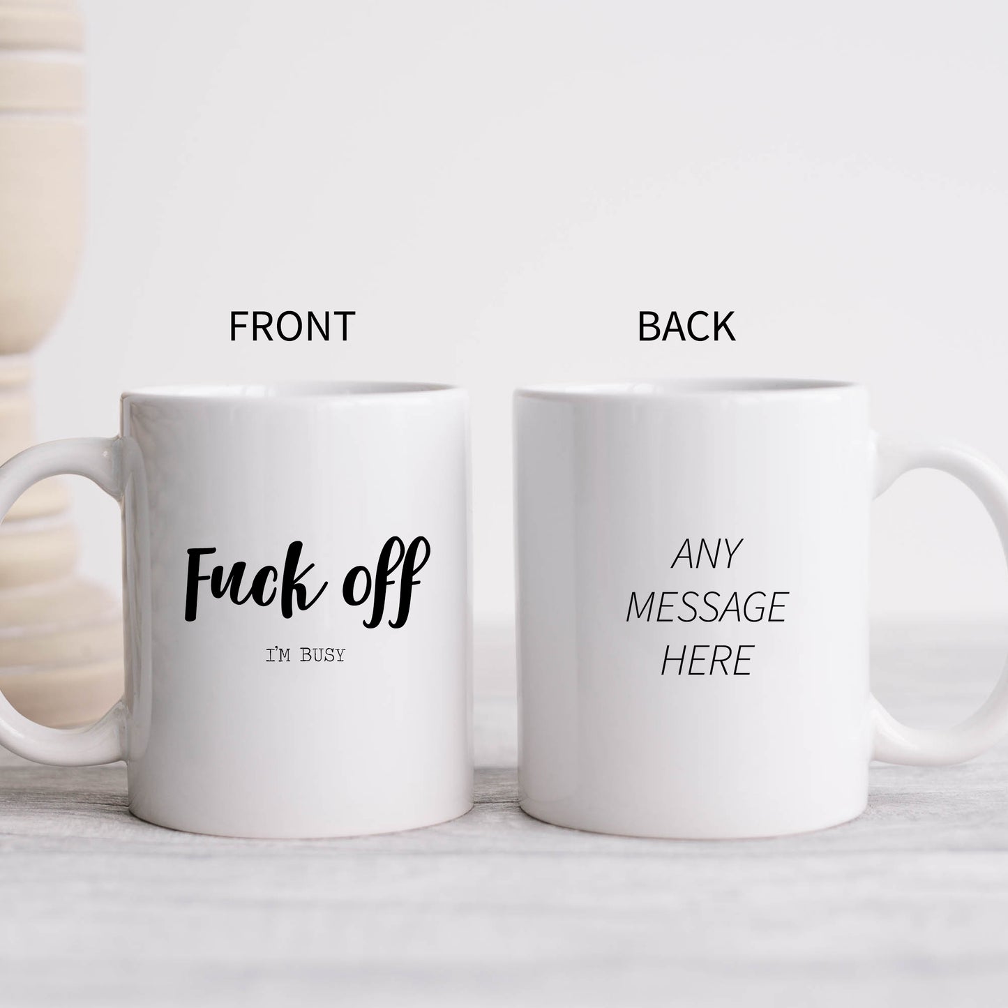 Fuck Off I'm Busy Mug, Funny Rude Work Gift Cup