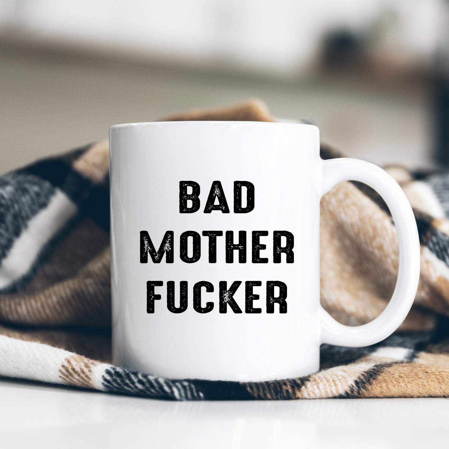 Bad Mother Fucker, Funny Rude Aggressive Joke Gift, Personalised Mug