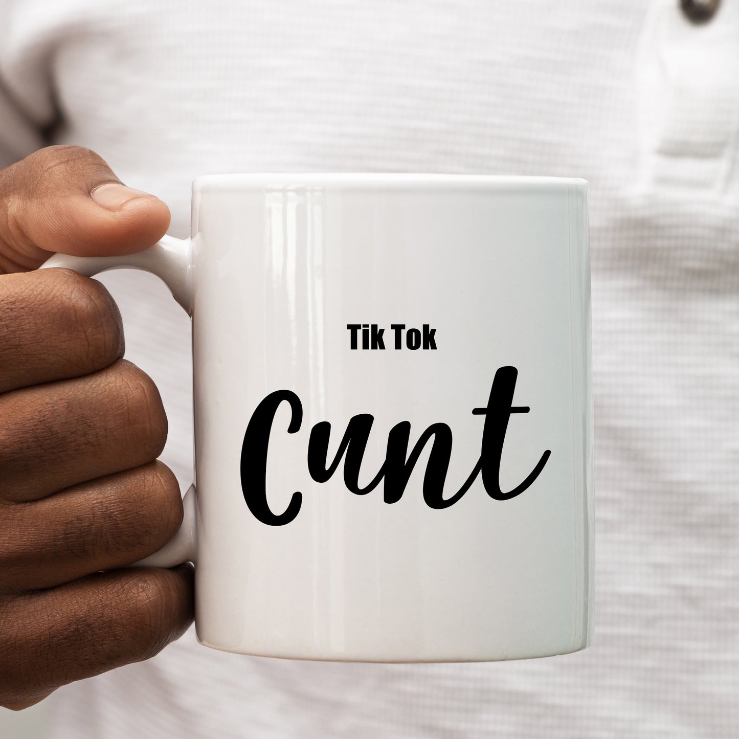 Tik Tok Cunt Funny Offensive Personalised Mug, Rude Birthday Gift