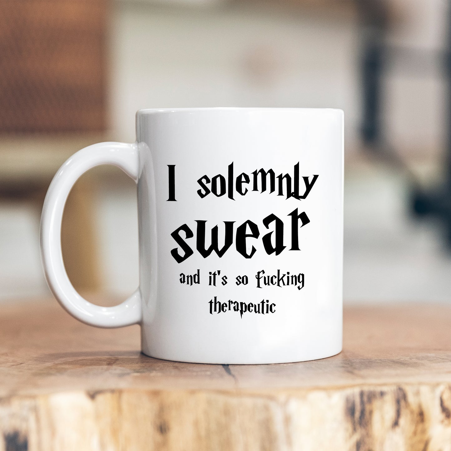 I Solemnly Swear and It's So Fucking Therapeutic Mug, Funny Offensive Hilarious Rude Personalised Gift Cup