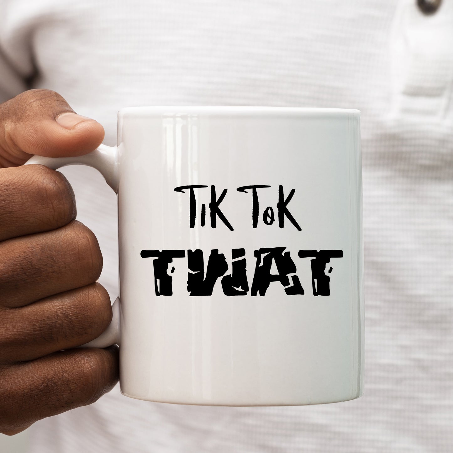 Tik Tok Twat Funny Offensive Personalised Mug, Rude Birthday Gift