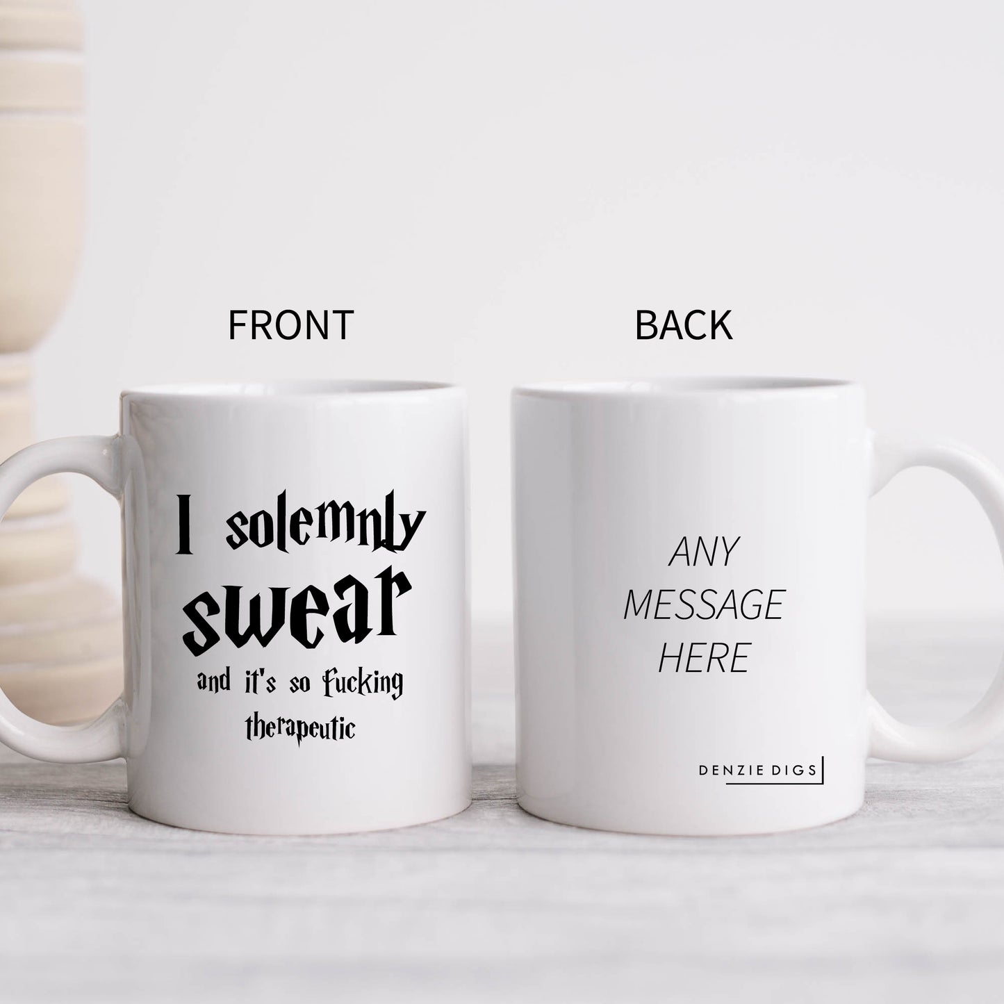 I Solemnly Swear and It's So Fucking Therapeutic Mug, Funny Offensive Hilarious Rude Personalised Gift Cup