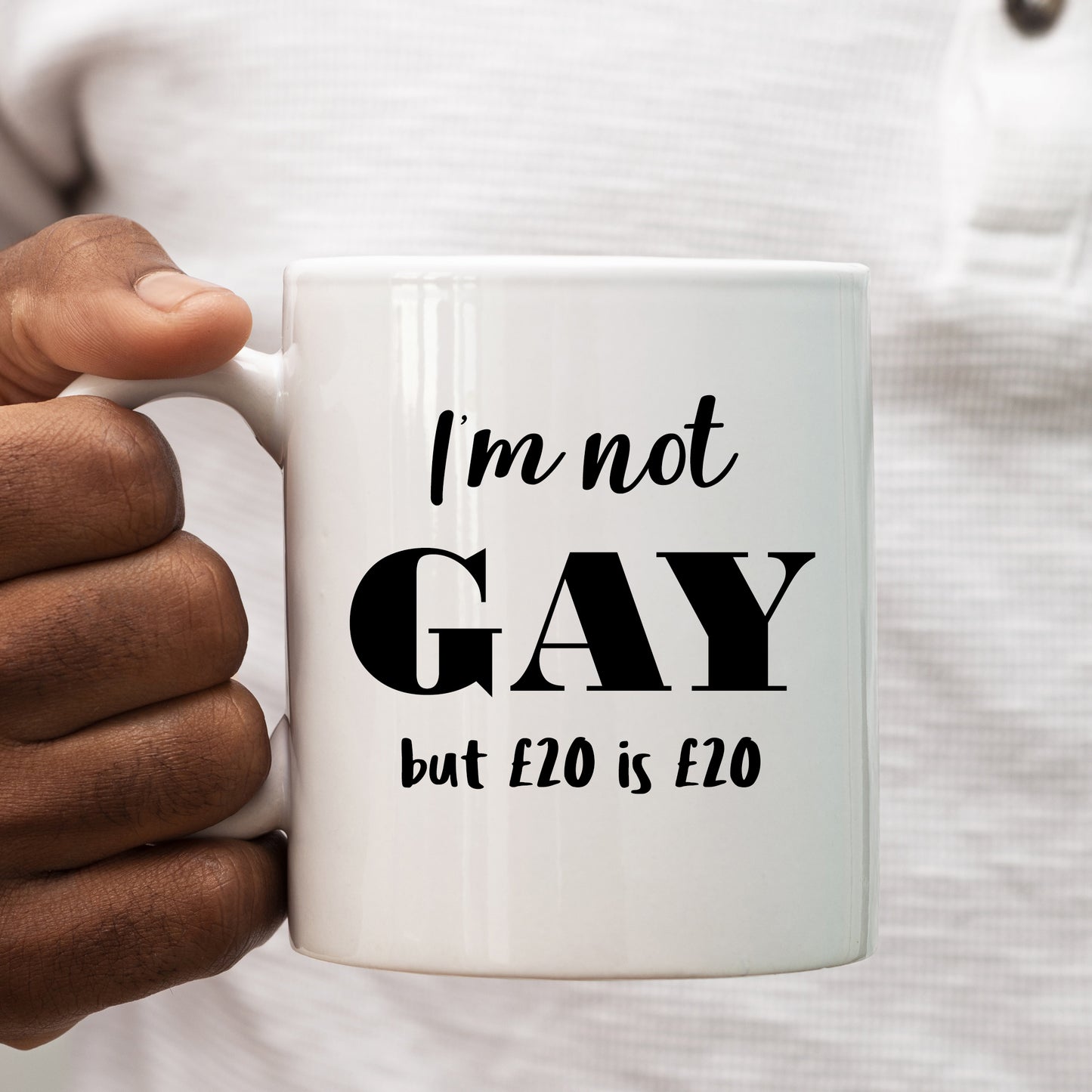 I'm Not Gay But Mug, Funny Offensive Hilarious Rude Personalised Gift Cup